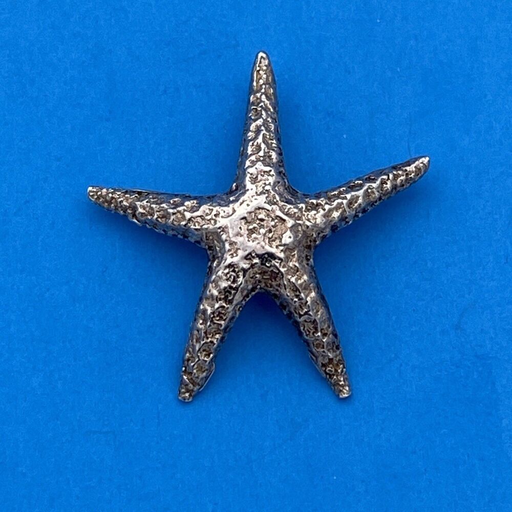 Unique Starfish Pendant 925 Sterling Silver Vintage